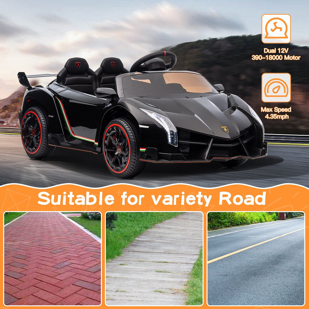 Licensed Lamborghini Electric Ride-On Car for Kids with Remote Control and 4 Wheels
