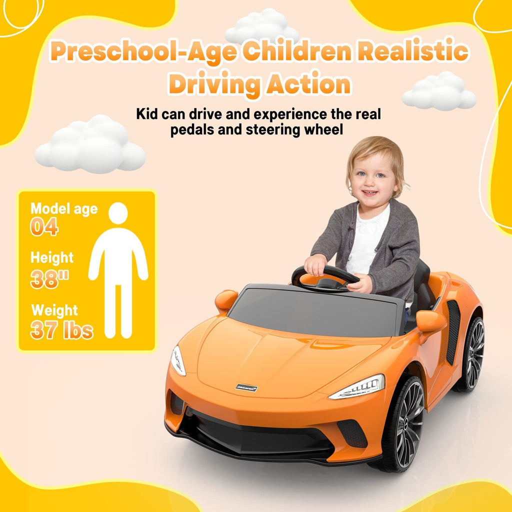 Licensed Lamborghini McLaren 12V Electric Ride-On Car for Kids with Remote Control