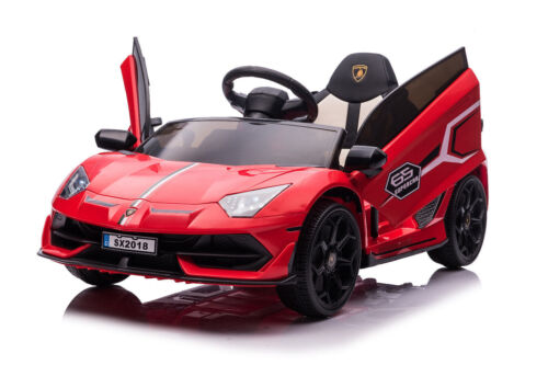 Licensed Lamborghini Ride-On Car Toy with Hydraulic Door and 3-Speed Function - 2x35W Motor, 12V Battery
