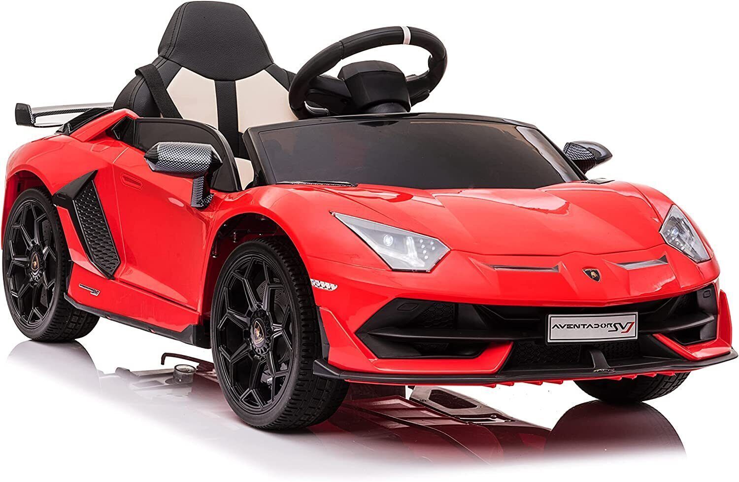 Licensed Lamborghini Ride-On Car Toy with Hydraulic Door and 3-Speed Function - 2x35W Motor, 12V Battery