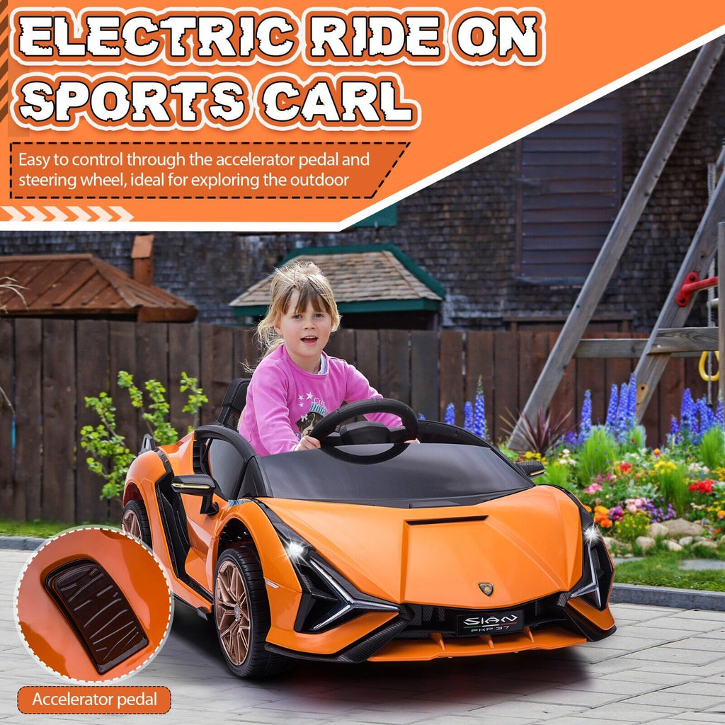 Licensed Lamborghini Sian 12V Kids Ride On Car with Remote Control - Battery Powered Toy for Endless Fun!