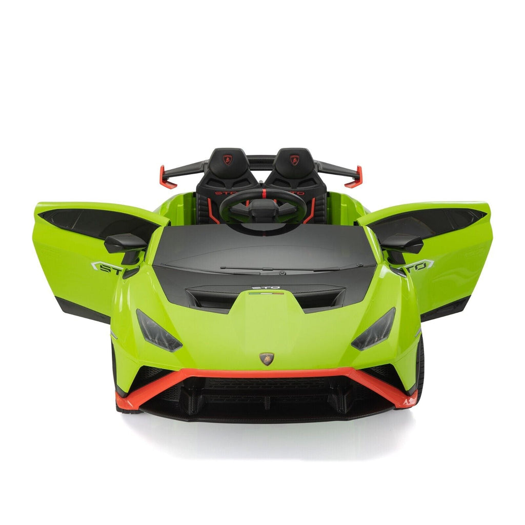 Licensed Lamborghini STO Ride On Car for Kids - 12V Battery Powered, Green