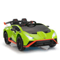 Licensed Lamborghini STO Ride On Car for Kids with RC and Music - 12V Electric Toy Vehicle