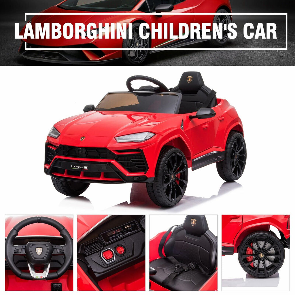 Licensed Lamborghini Urus SUV Ride-On Car for Kids with Remote Control and MP3 Player - 12V