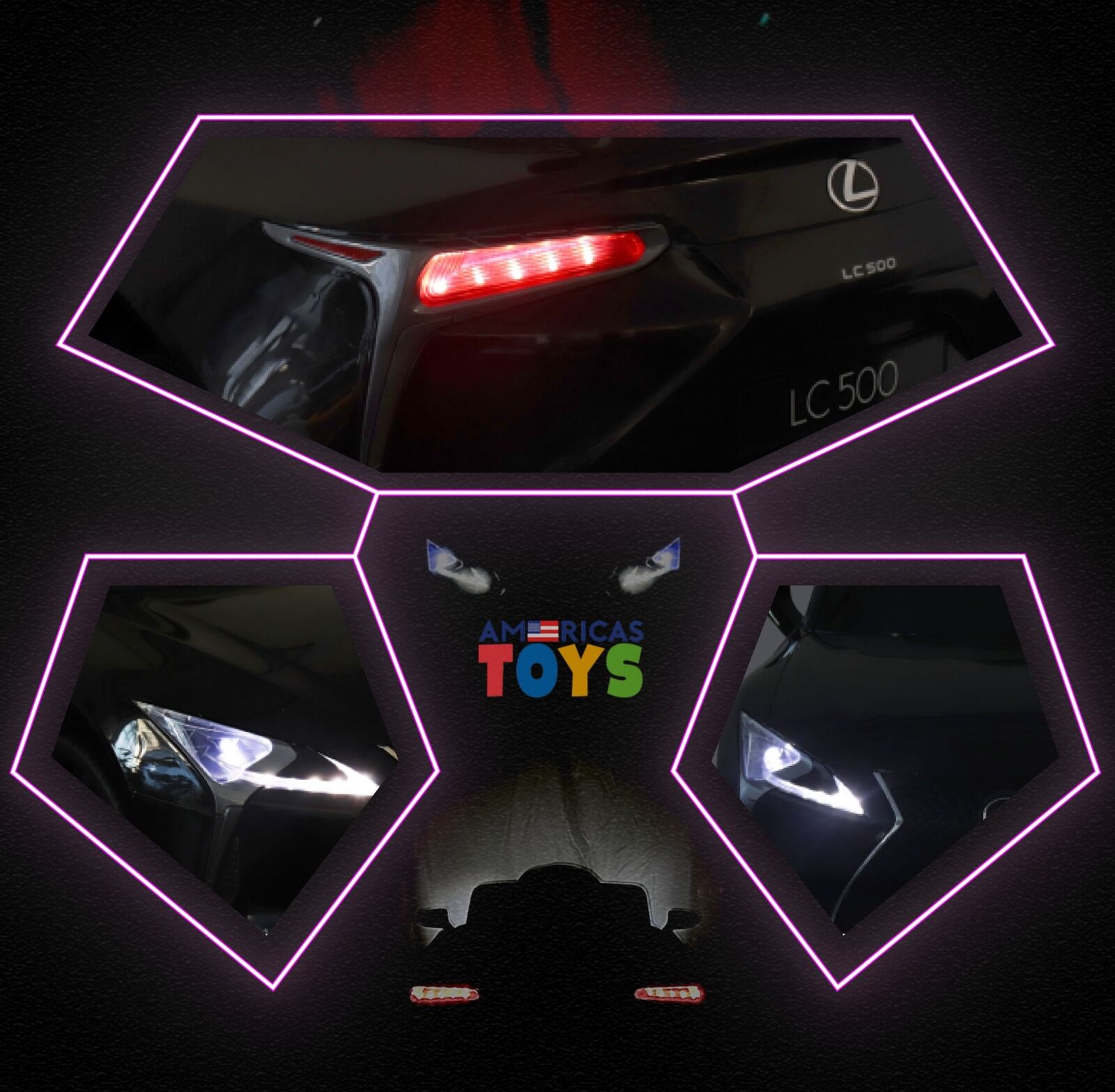 Licensed Lexus 12V Battery Ride-On Car for Kids with Remote Control, Music, and Multiple Color Options