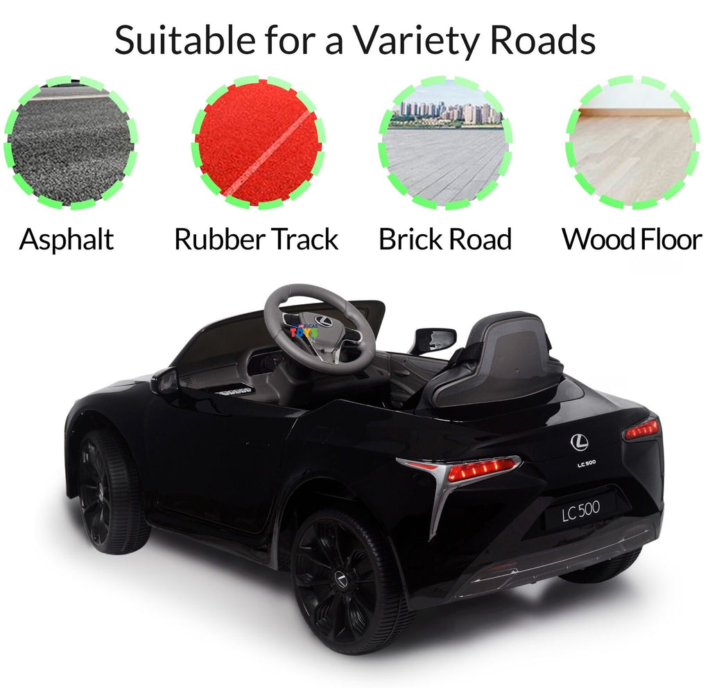 Licensed Lexus 12V Battery Ride-On Car for Kids with Remote Control, Music, and Multiple Color Options