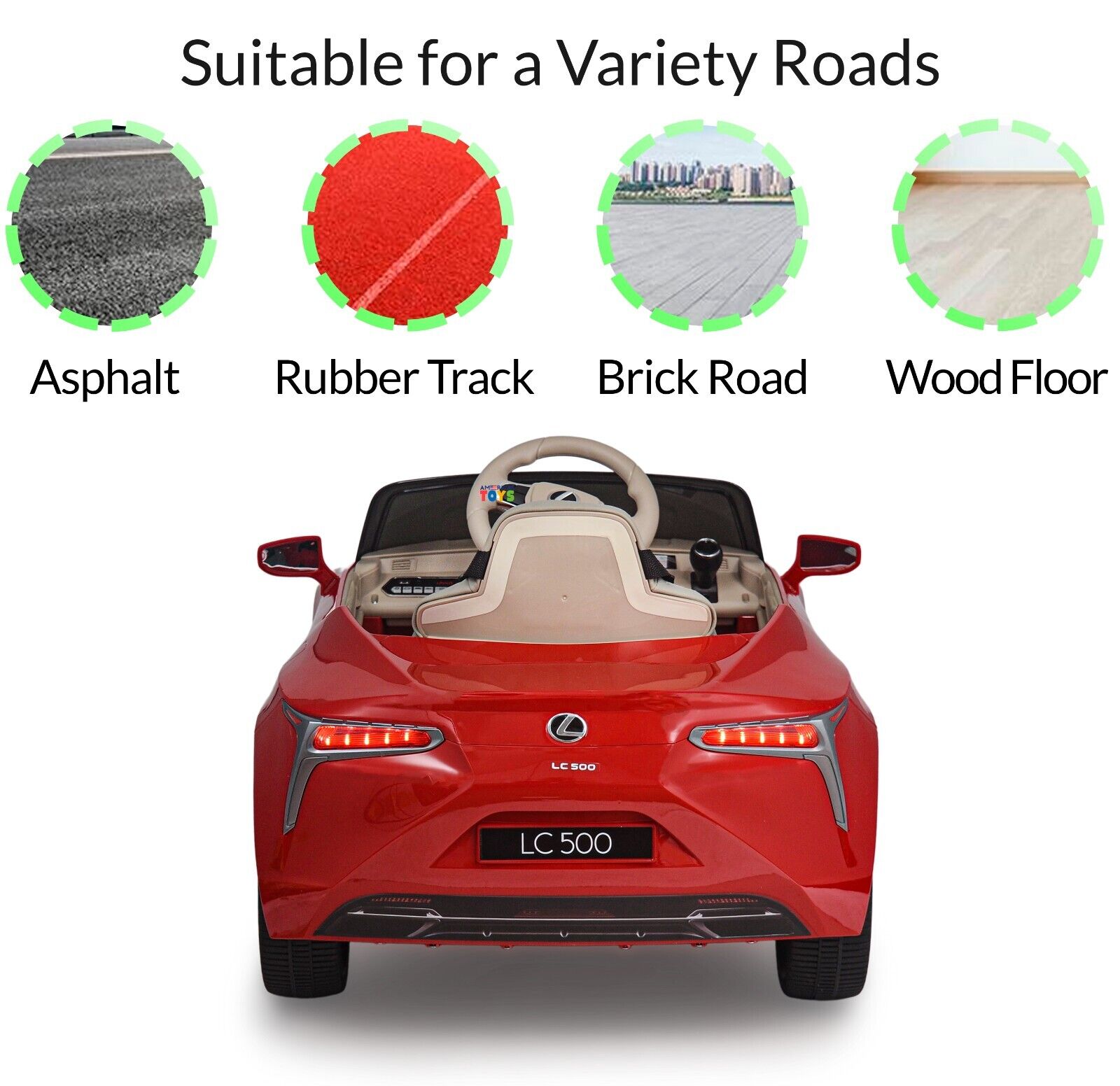 Licensed Lexus 12V Battery Ride-On Car for Kids with Remote Control, Music, and Multiple Color Options