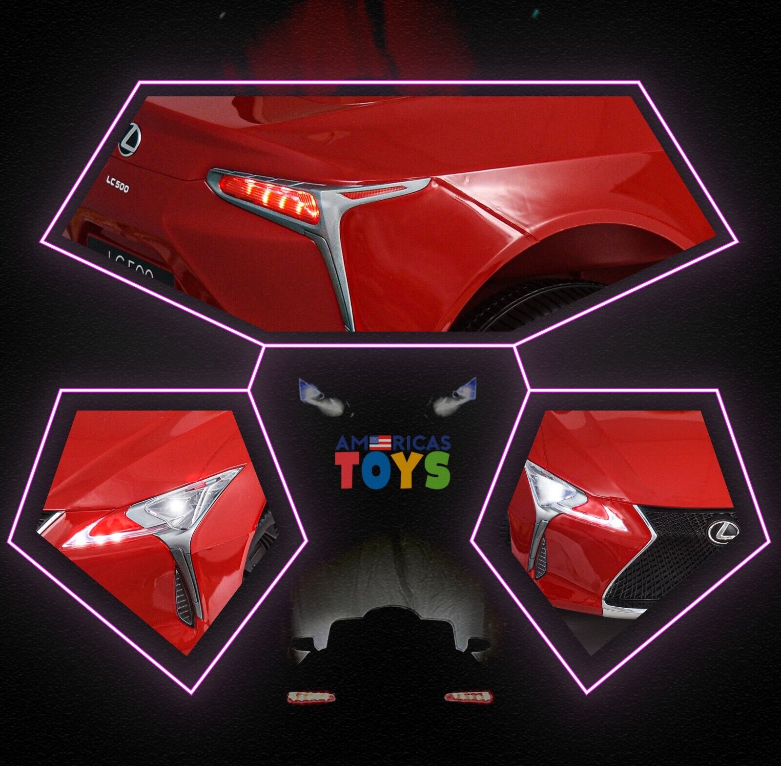 Licensed Lexus 12V Battery Ride-On Car for Kids with Remote Control, Music, and Multiple Color Options