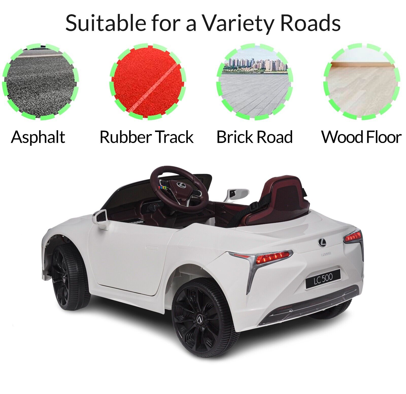 Licensed Lexus 12V Battery Ride-On Car for Kids with Remote Control, Music, and Multiple Color Options