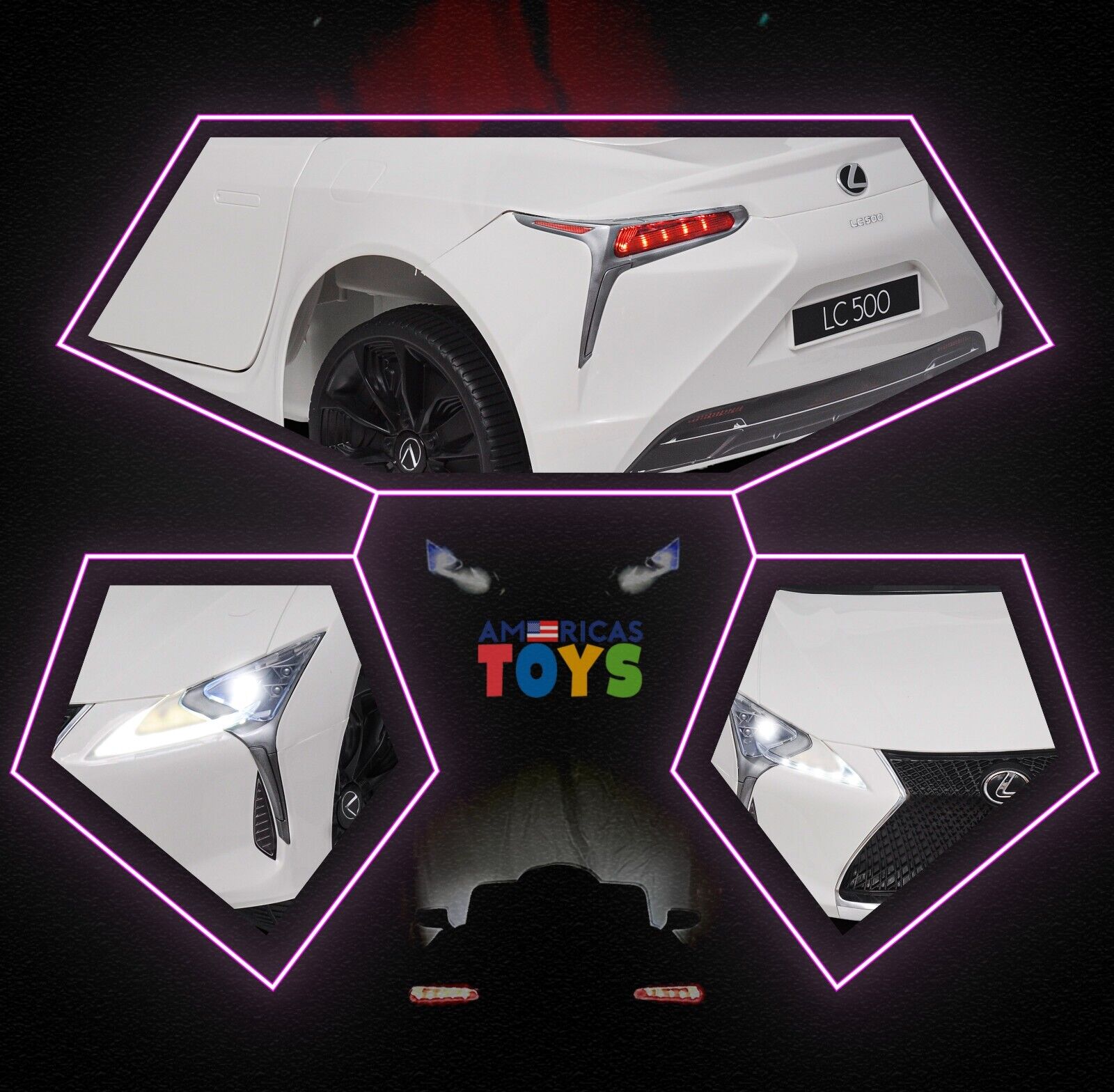 Licensed Lexus 12V Battery Ride-On Car for Kids with Remote Control, Music, and Multiple Color Options