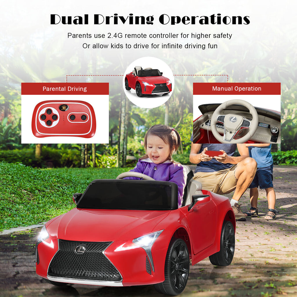 Licensed Lexus LC500 Electric Ride-On Car for Kids with Remote Control - Red
