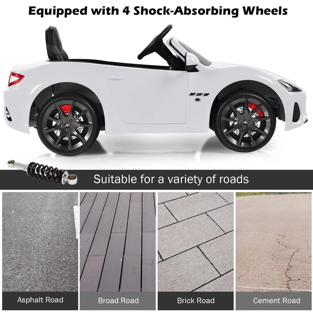 Licensed Maserati GranCabrio 12V Ride On Car with Remote Control and Music for Kids