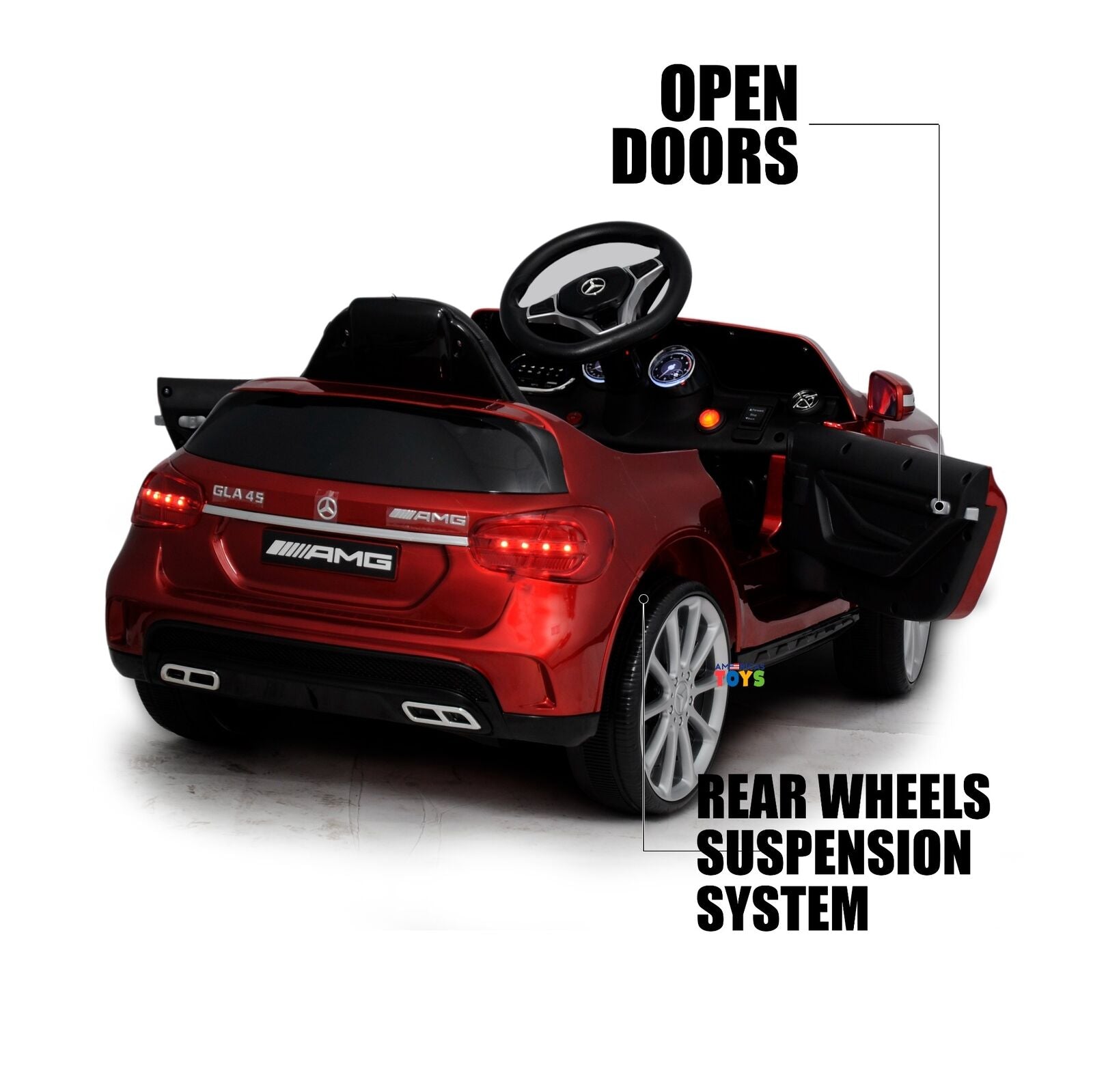 Licensed Mercedes-Benz 12V Kids Ride On Car with R/C and MP3 Music - Available in Multiple Colors