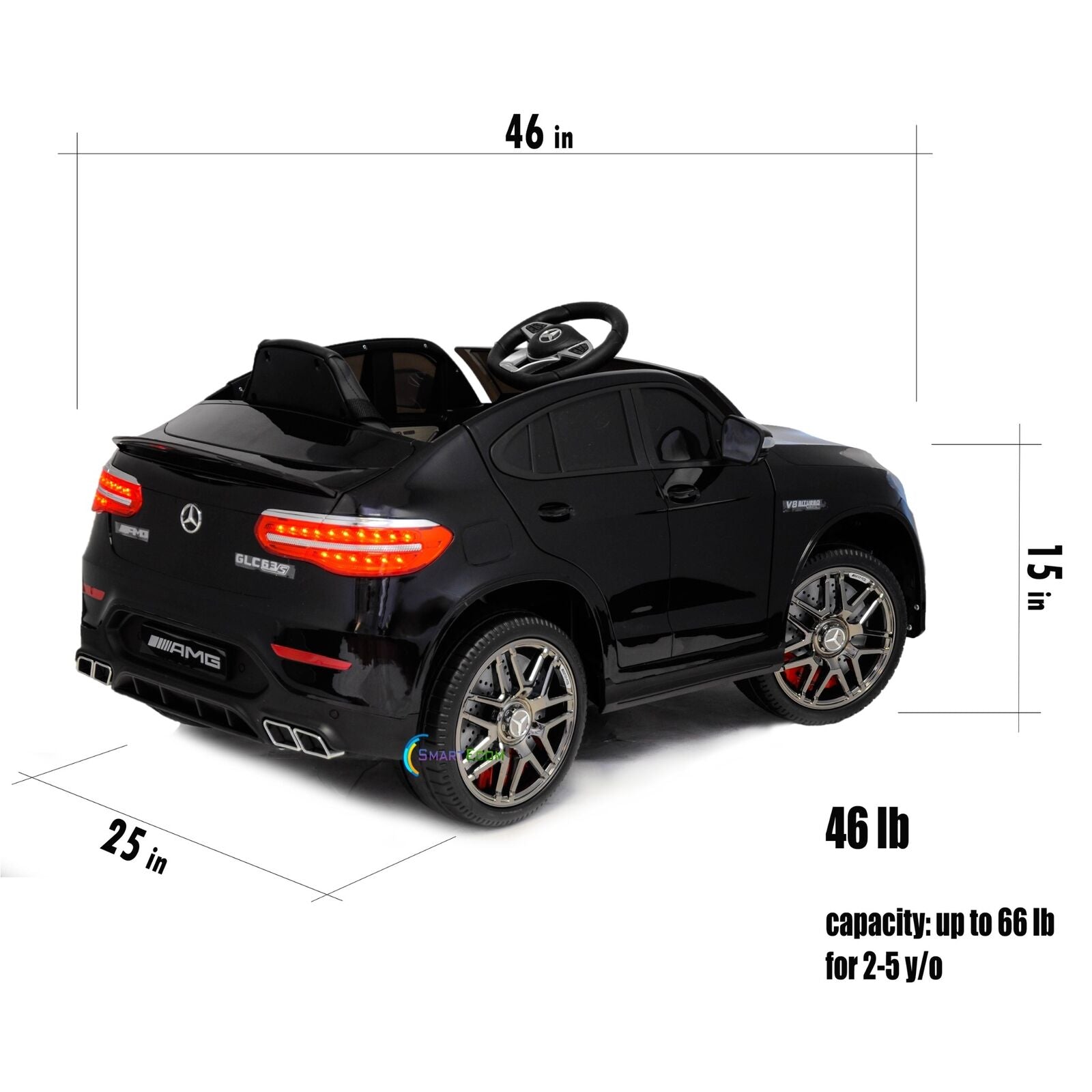 Licensed Mercedes-Benz 12V One Seater Car with R/C and MP3 - Available in Multiple Colors