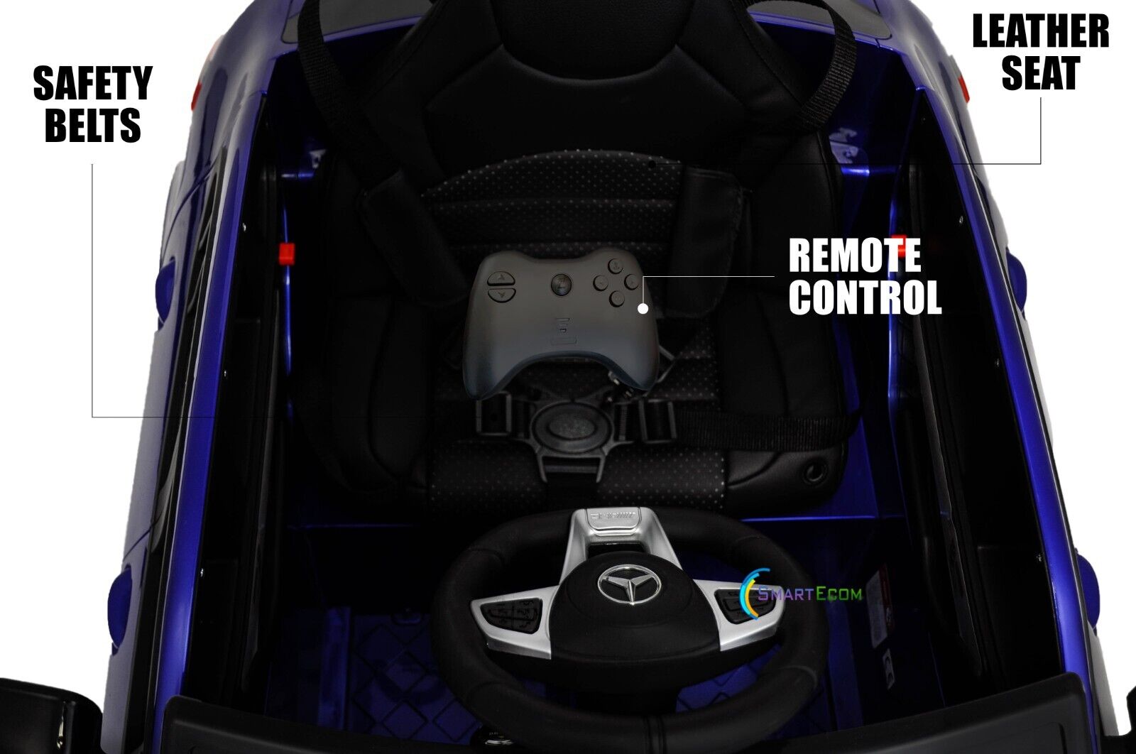 Licensed Mercedes-Benz 12V One Seater Car with R/C and MP3 - Available in Multiple Colors