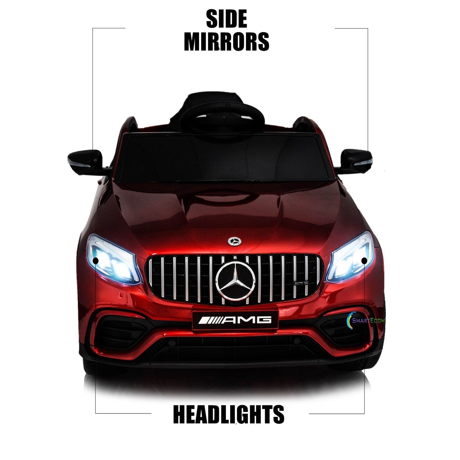 Licensed Mercedes-Benz 12V One Seater Car with R/C and MP3 - Available in Multiple Colors