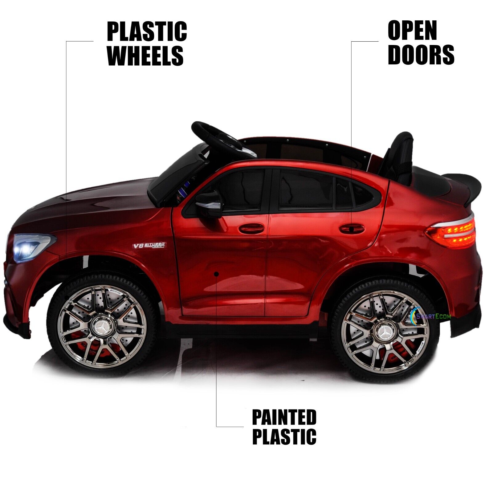 Licensed Mercedes-Benz 12V One Seater Car with R/C and MP3 - Available in Multiple Colors