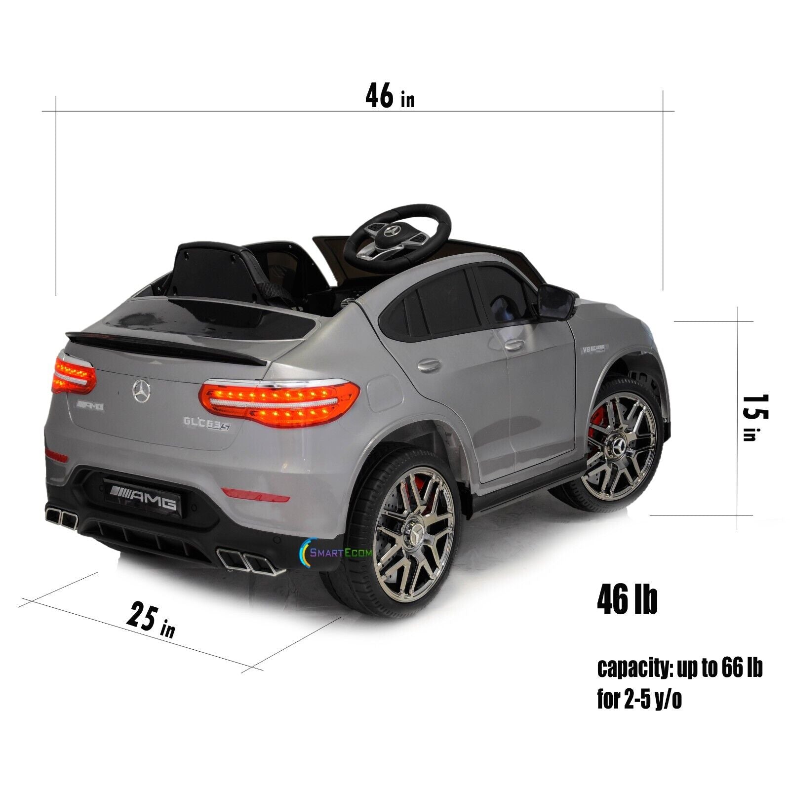 Licensed Mercedes-Benz 12V One Seater Car with R/C and MP3 - Available in Multiple Colors