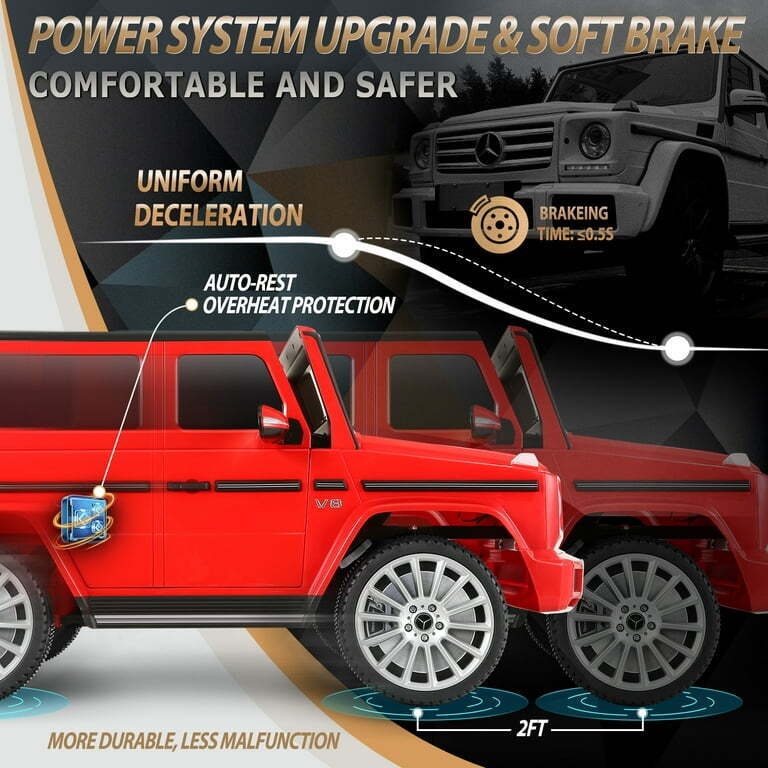 Licensed 4WD Mercedes-Benz Ride On Car for Kids with Remote Control and LED Lights