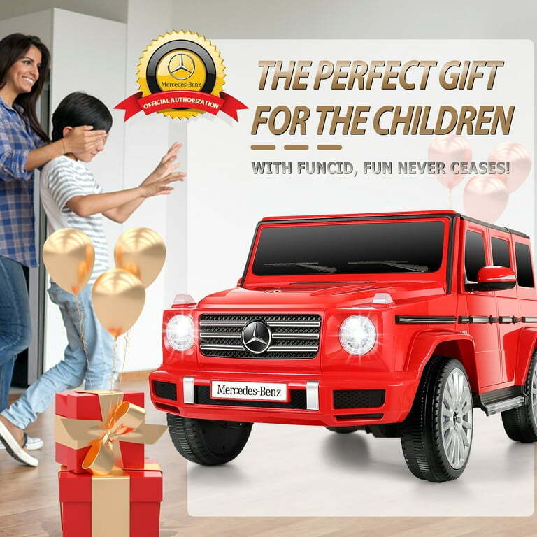 Licensed 4WD Mercedes-Benz Ride On Car for Kids with Remote Control and LED Lights