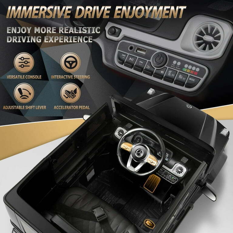 Licensed Mercedes-Benz 4-Wheel Ride-On Car for Kids with Remote Control and LED Lights