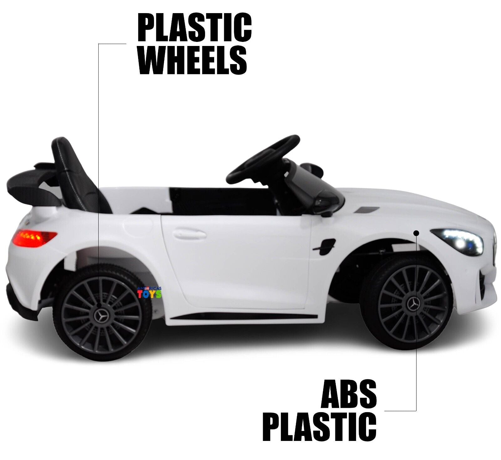 Licensed Mercedes-Benz 12V Ride-On Car with RC Control, MP3 Player, and Multiple Color Options for Kids