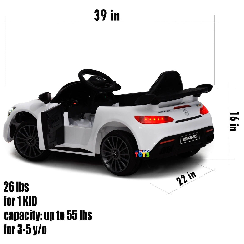 Licensed Mercedes-Benz 12V Ride-On Car with RC Control, MP3 Player, and Multiple Color Options for Kids