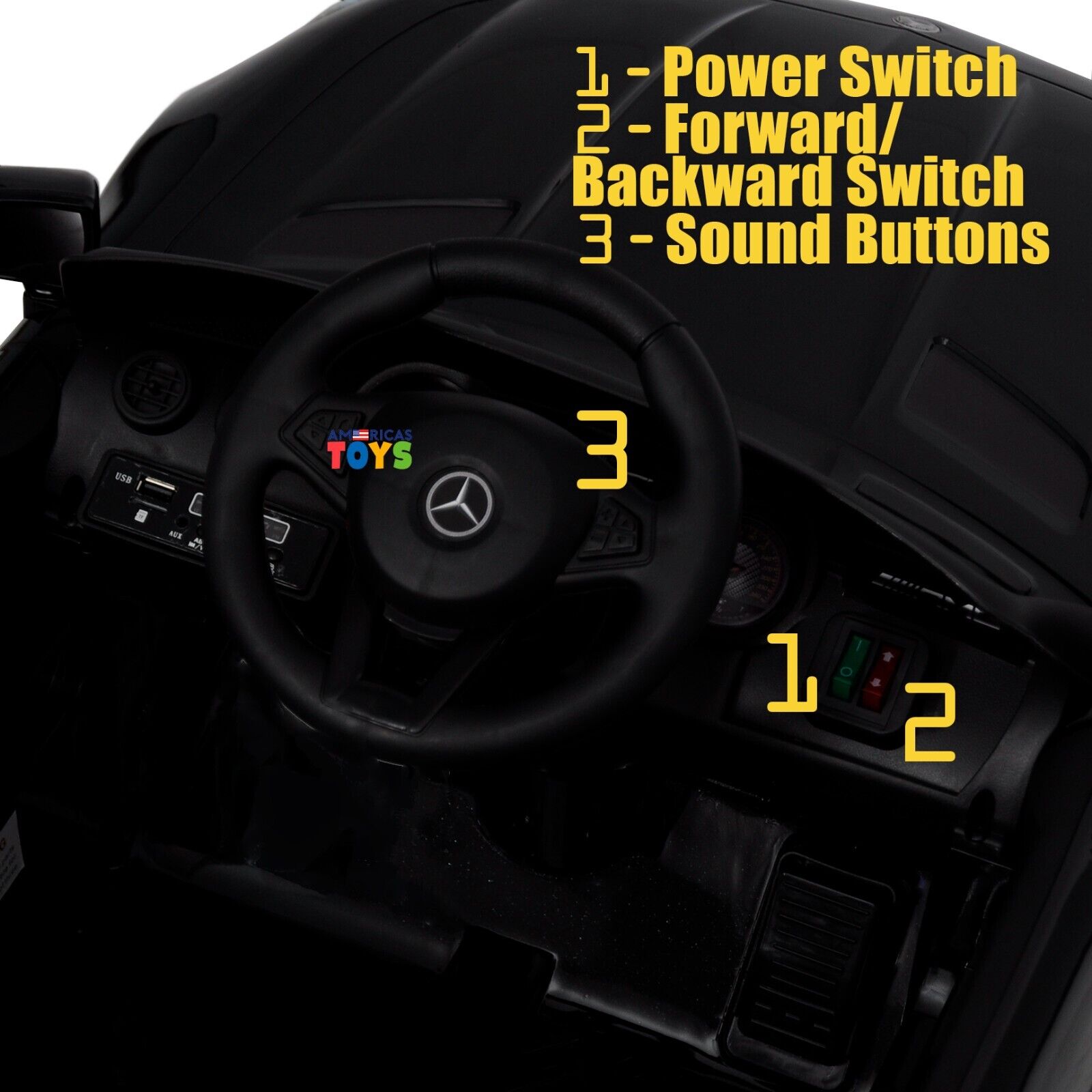 Licensed Mercedes-Benz 12V Ride-On Car with RC Control, MP3 Player, and Multiple Color Options for Kids