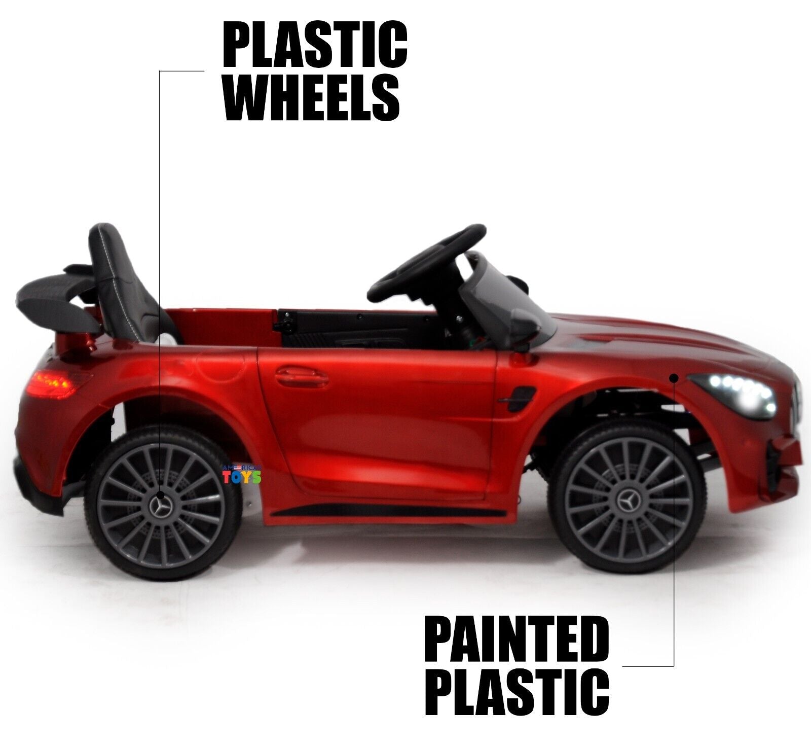 Licensed Mercedes-Benz 12V Ride-On Car with RC Control, MP3 Player, and Multiple Color Options for Kids