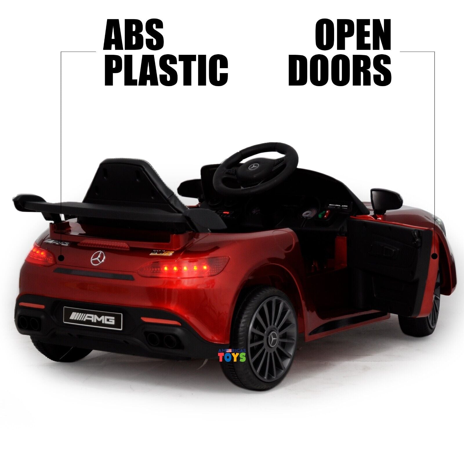 Licensed Mercedes-Benz 12V Ride-On Car with RC Control, MP3 Player, and Multiple Color Options for Kids