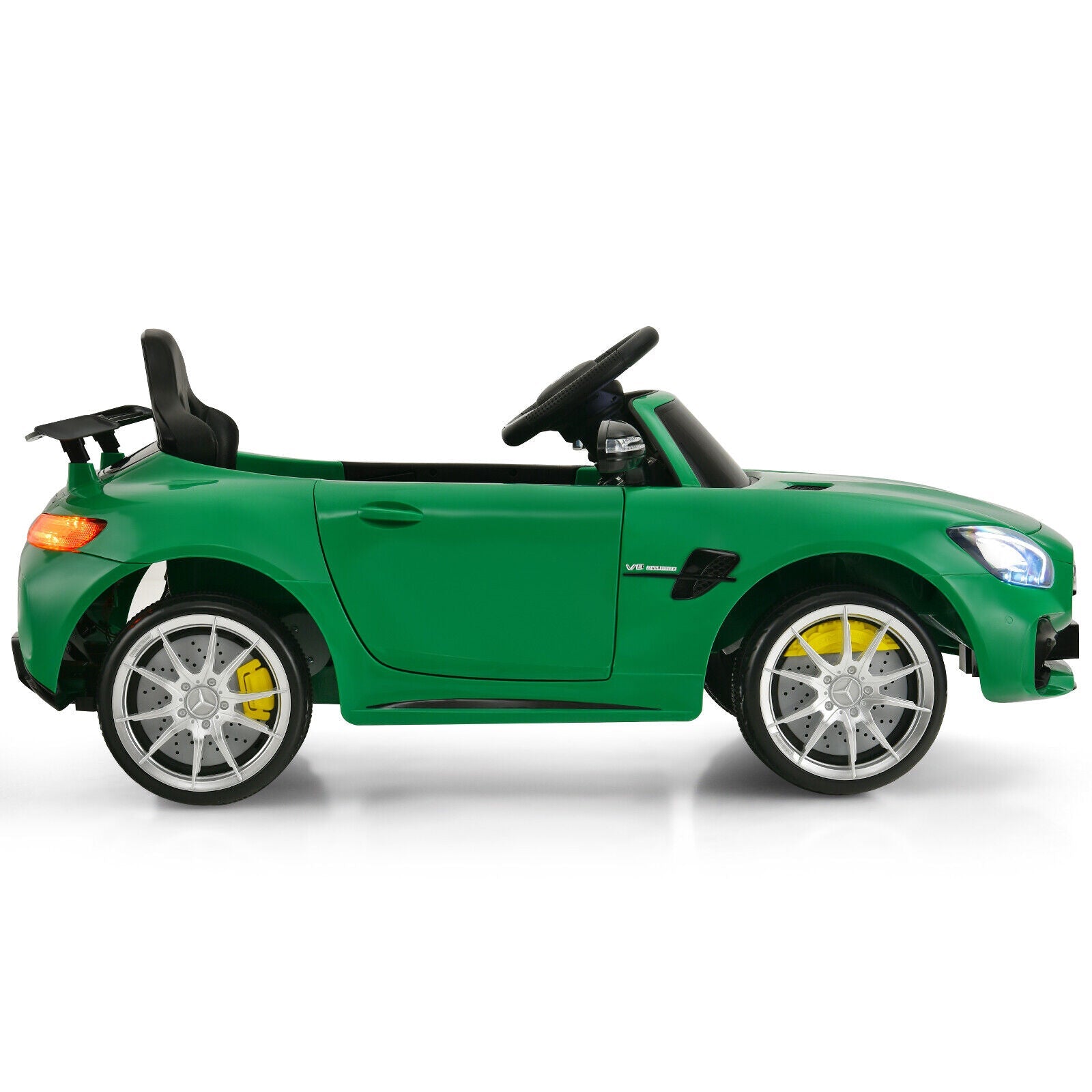 Licensed Mercedes Benz AMG GTR 12V Ride On Car with Remote Control & MP3 Player for Kids - Green