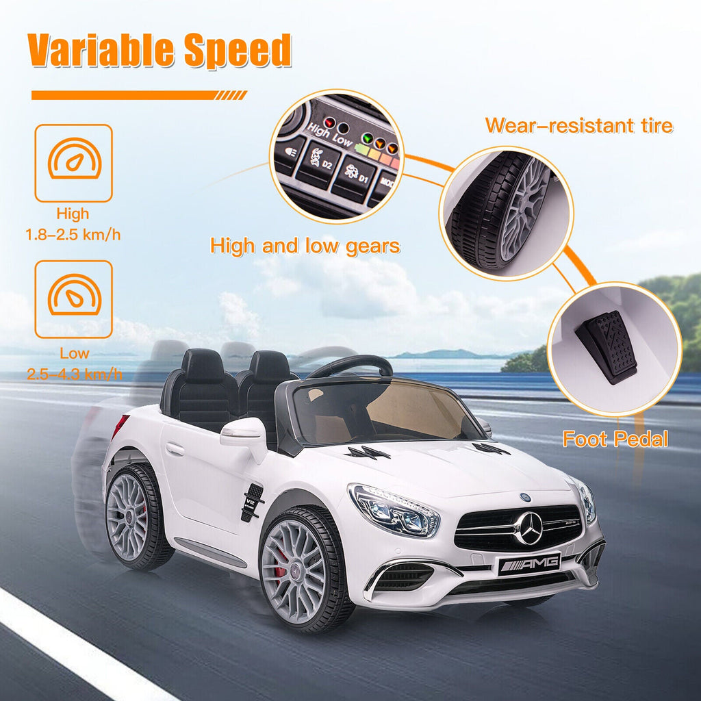 Licensed Mercedes Benz AMG SL65 Electric Ride-On Car for Kids with Remote Control - 12V USA Edition