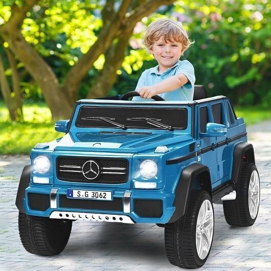 Licensed Mercedes-Benz Kids Ride On Car in Navy Blue - 12V Battery Powered