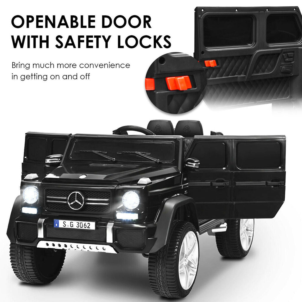 Licensed Mercedes-Benz Kids Ride On Car with RC Control and Trunk - Black