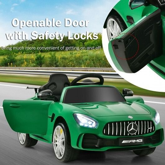 Licensed Mercedes Benz Kids Ride-On Car with Remote Control - Green (12V)