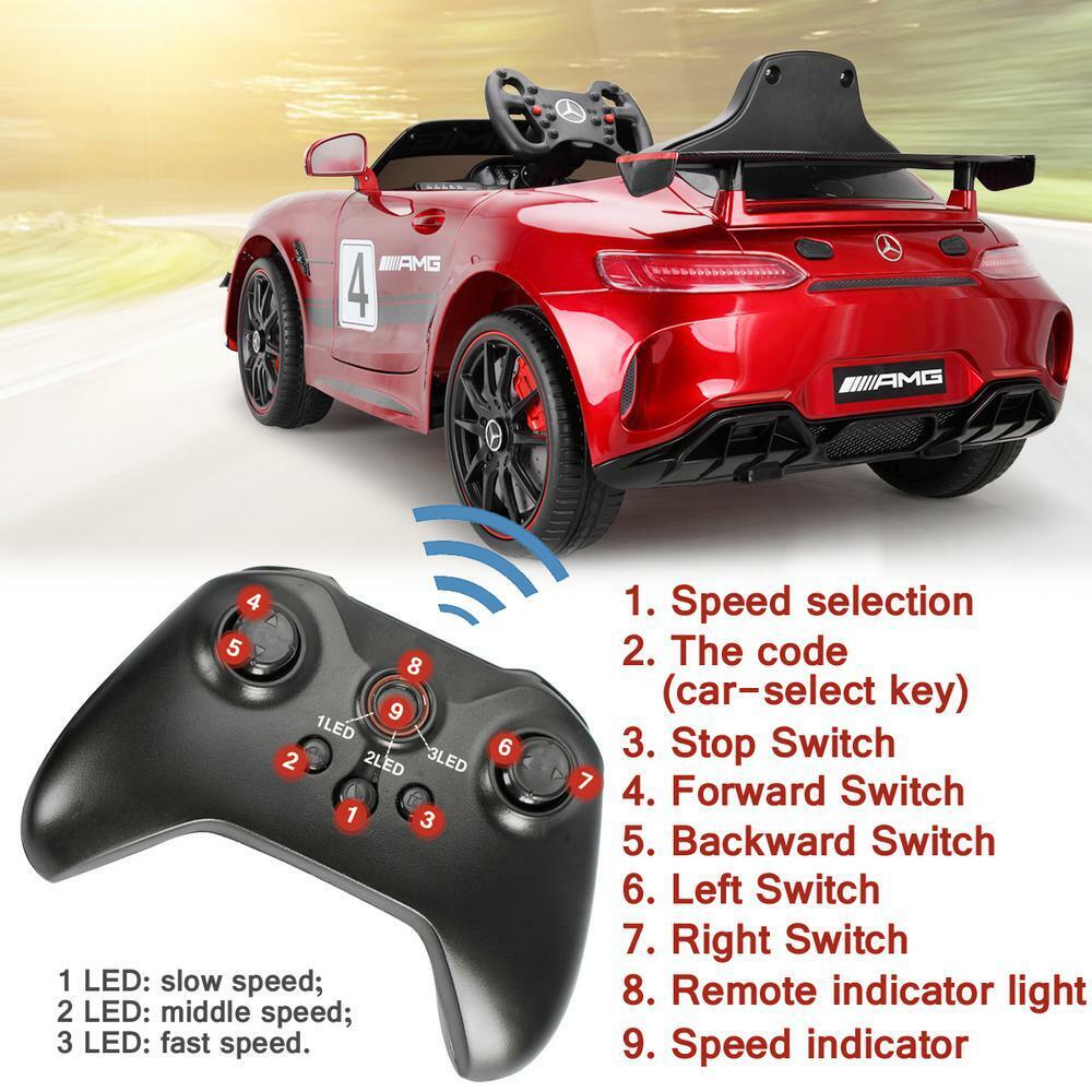Licensed Mercedes Benz Kids Ride-On Car with Remote Control - Red
