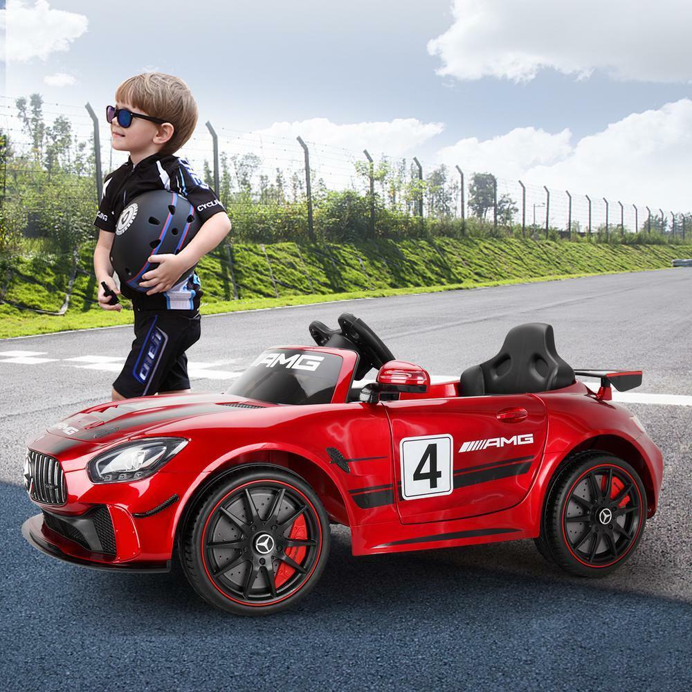 Licensed Mercedes Benz Kids Ride-On Car with Remote Control - Red