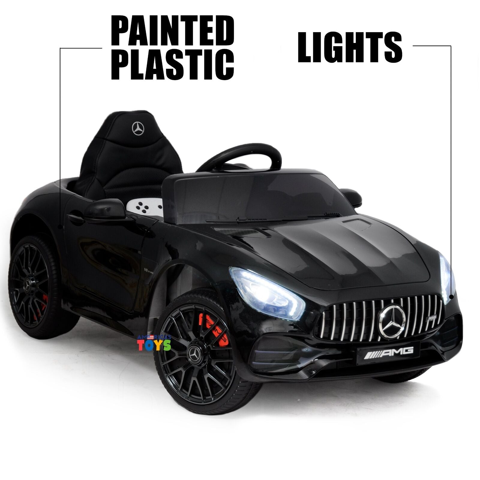 Licensed Mercedes-Benz Remote Control Car for Kids with Leather Seat in Multiple Colors
