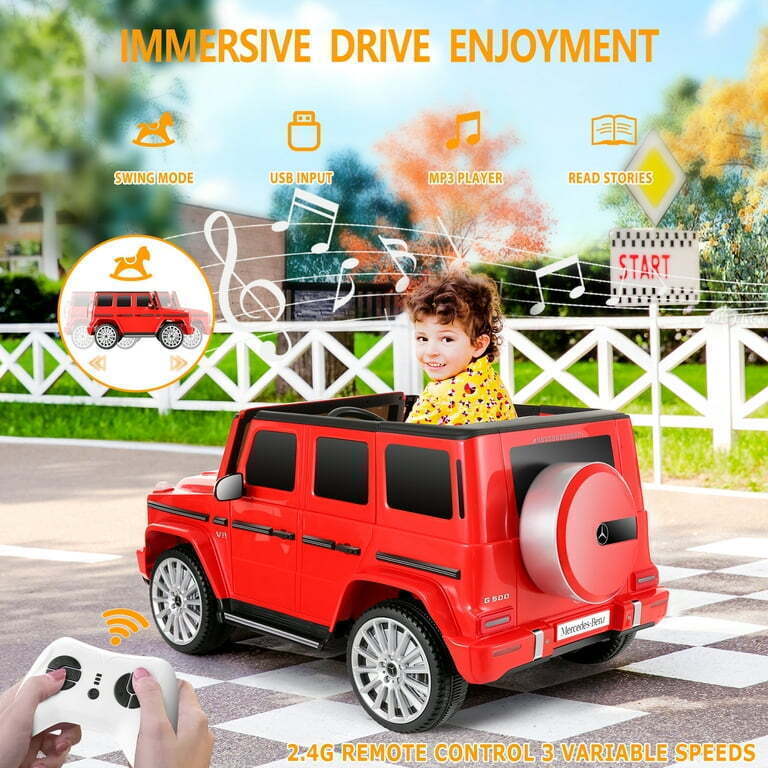 Licensed Mercedes-Benz Ride On Car for Kids with Remote Control - 4 Wheels SUV Toy Truck