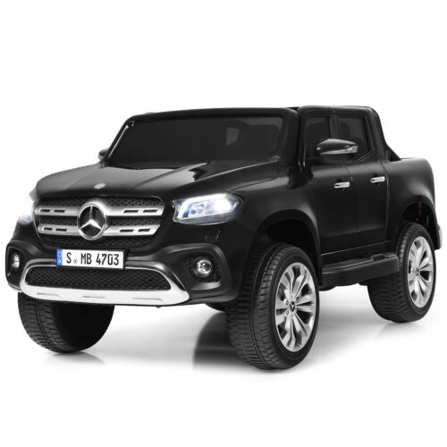 Licensed Mercedes Benz X Class RC 2-Seater Kids Ride On Car with Trunk - Black