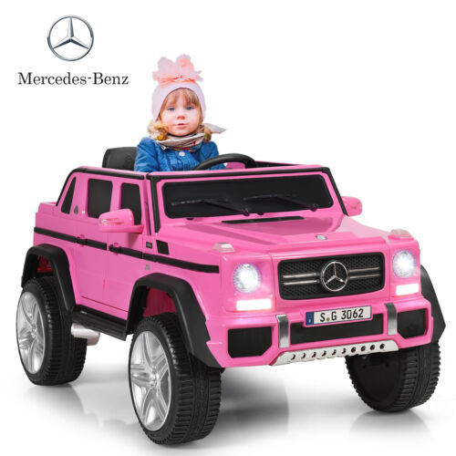 Licensed Pink Mercedes-Benz Kids Ride On Car with RC Control and Trunk
