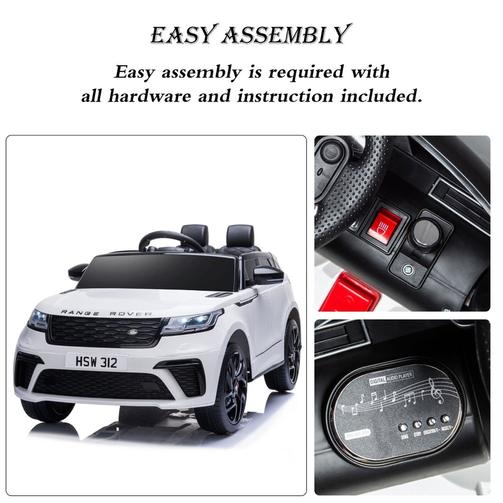 Licensed SUV Range Rover Velar 12V Electric Ride-On Car for Kids with 2.4G RC Control