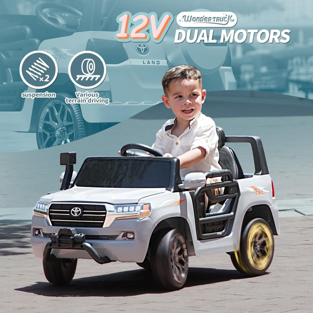 Licensed Toyota 12V Kids Ride-On Truck with Battery-Powered Motor