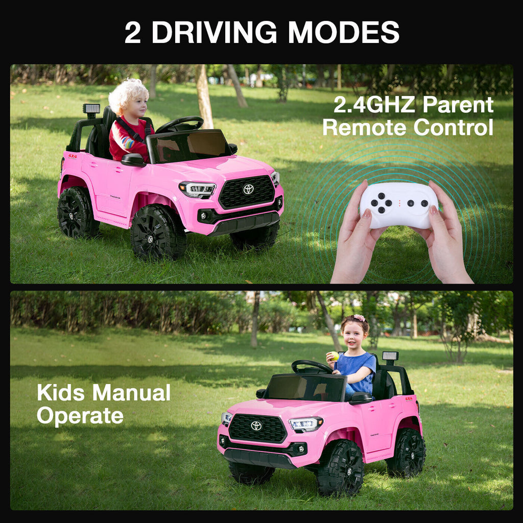 Licensed Toyota Tacoma Ride-On Car for Kids with MP3 Player - 12V Electric Vehicle by Kimbosmart