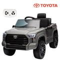 Licensed Toyota Tundra Grey 12V Kids Ride On Pickup Truck with 3 Speeds and Dual Motors