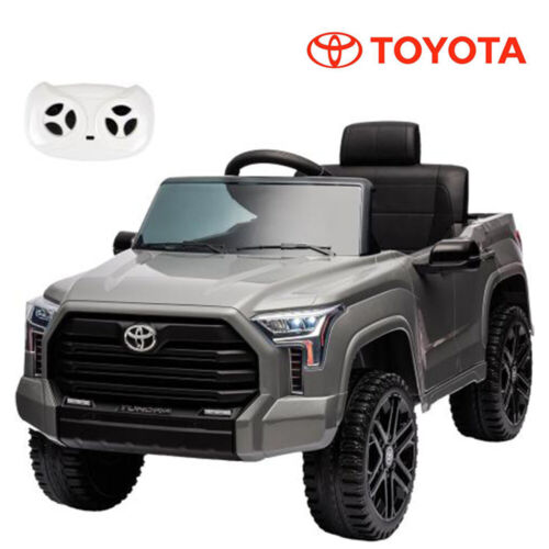 Licensed Toyota Tundra Grey 12V Kids Ride On Pickup Truck with 3 Speeds and Dual Motors