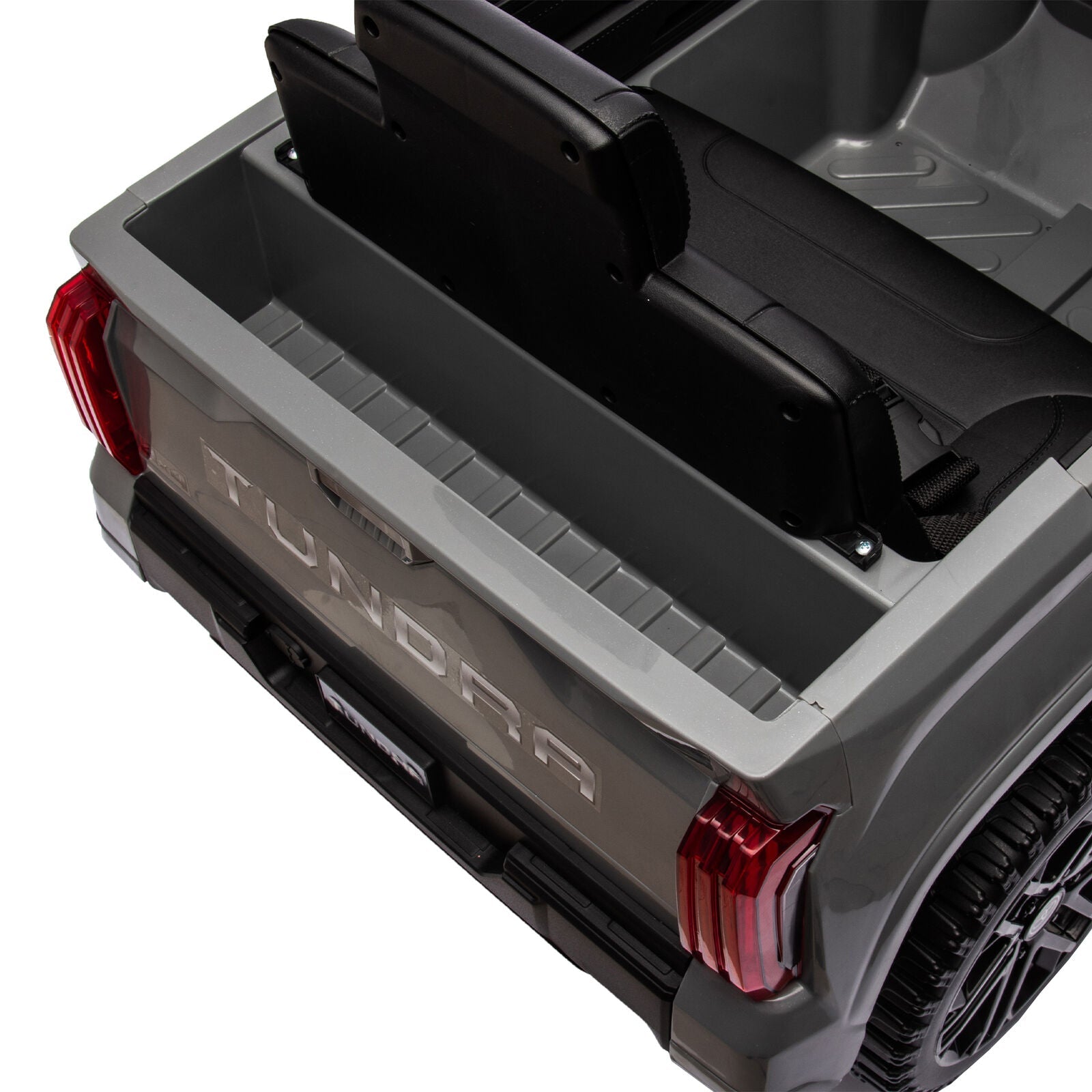Licensed Toyota Tundra Grey 12V Kids Ride On Pickup Truck with 3 Speeds and Dual Motors