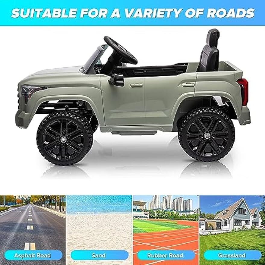 Licensed Toyota Tundra Pickup 12V Battery Powered Ride-On Truck for Kids