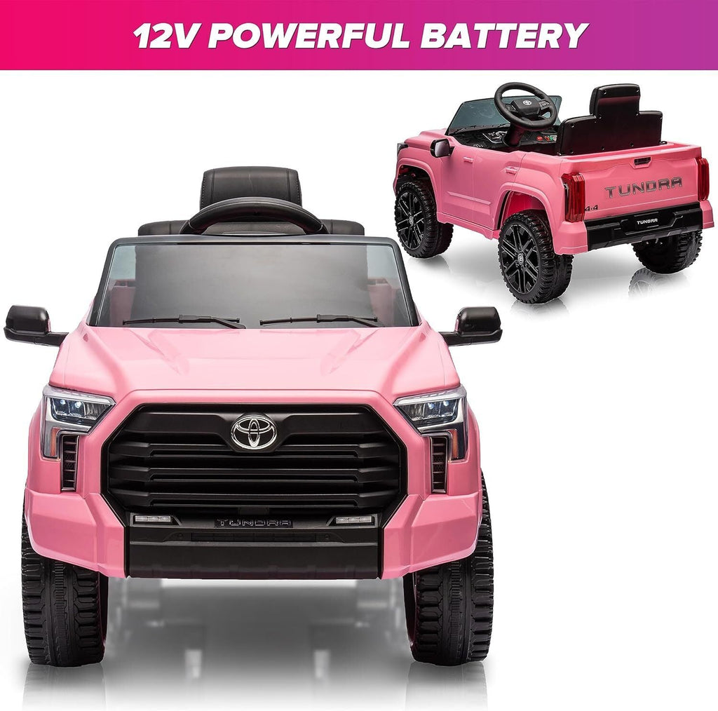Licensed Toyota Tundra Pickup Electric Car for Kids - 12V 2-Seater Ride On Truck
