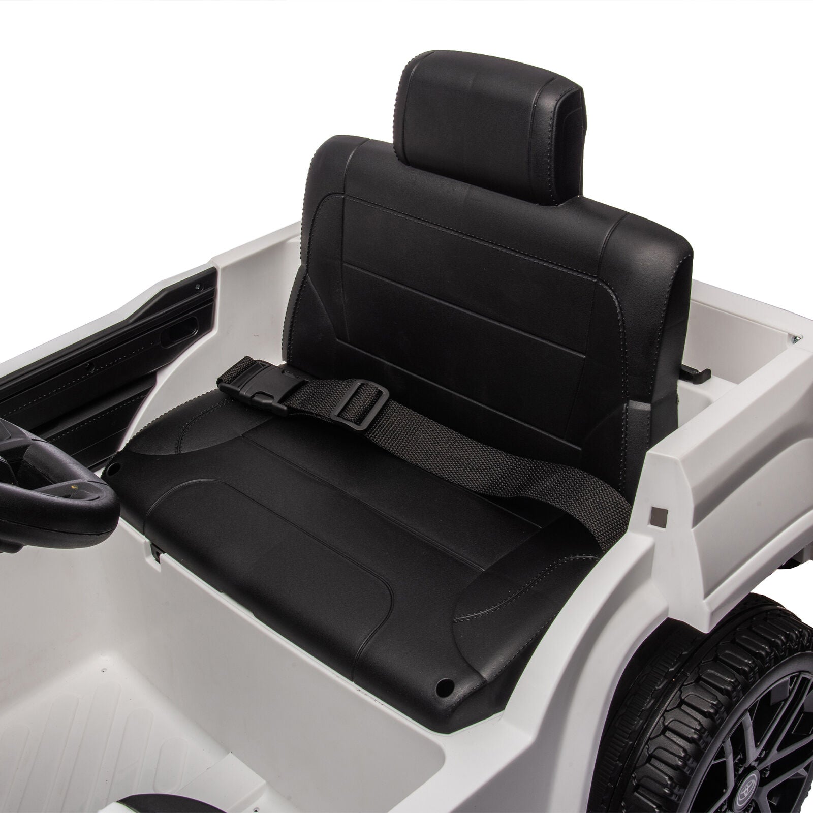 Licensed Toyota Tundra White 12V Kids Ride On Car with 3 Speeds and Dual Motors